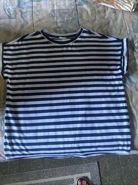 Caslon Black and White Striped Tee